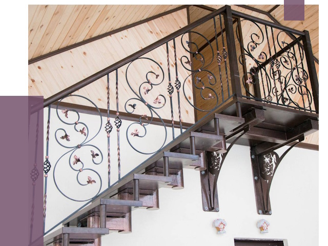 Кованые лестницы в Рыбинске от 81182 руб. под ключ