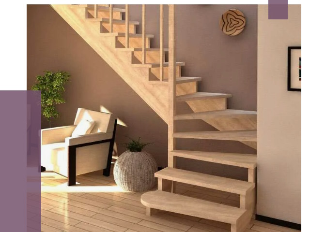 Изготовление Г-образных лестниц в Рыбинске от 19255 руб. 