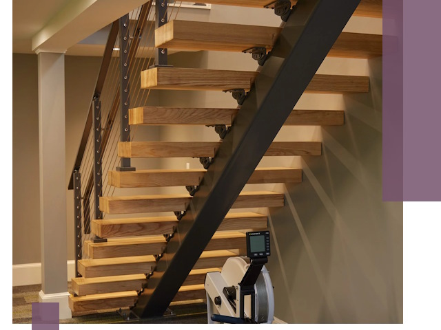 Лестницы на монокосоурах под ключ в Рыбинске - изготовление и монтаж