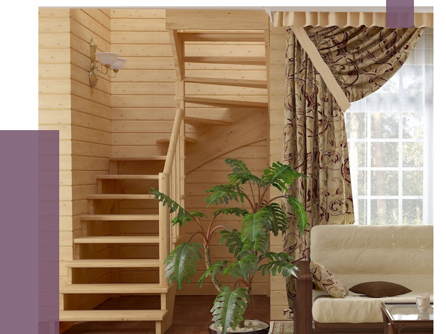 Лестницы для дачи в Рыбинске от 77279 руб.  | ПРОЛЁТ-Рбн