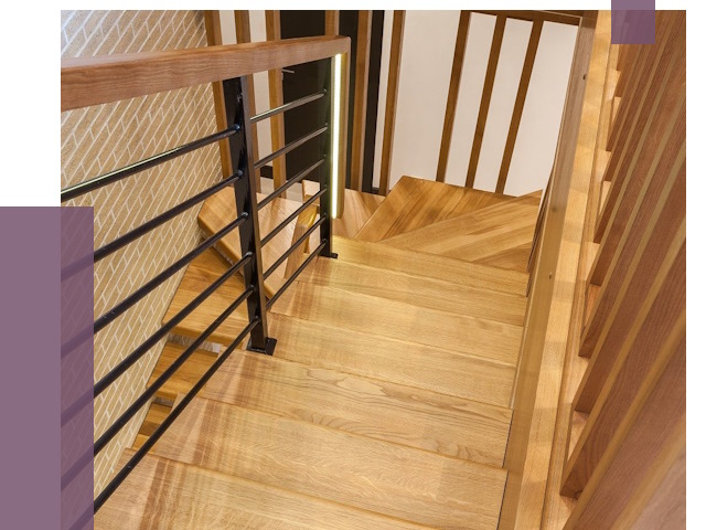 Лестницы из ясеня в Рыбинске под ключ от 10200 руб. 