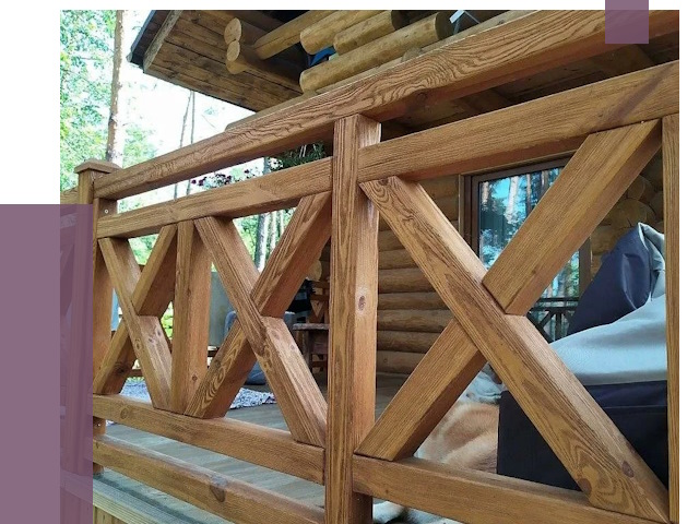 Деревянные перила под ключ в Рыбинске от 7806 руб. 