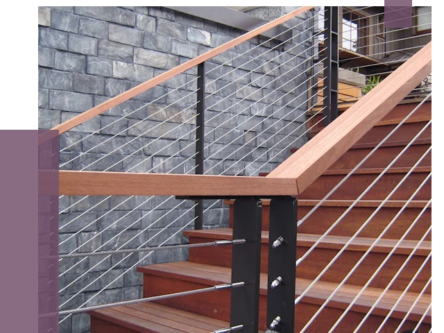 Тросовые перила под ключ в Рыбинске от 7910 руб.