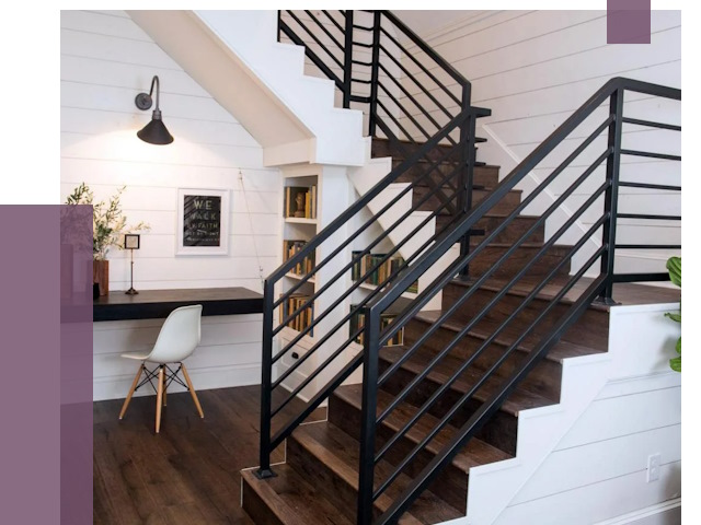 Перила для лестницы в доме в Рыбинске от 7546 руб. — ПРОЛЁТ-Рбн