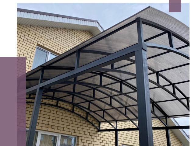 Монтаж козырьков в Рыбинске от 11709 руб. | ПРОЛЁТ-Рбн