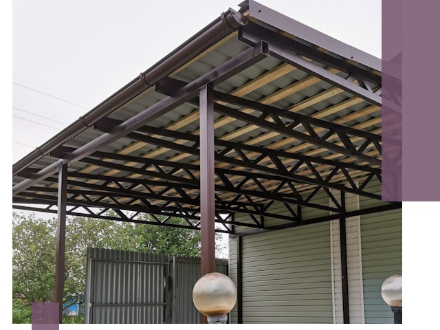 Навесы под ключ в Рыбинске: изготовление, монтаж и гарантия