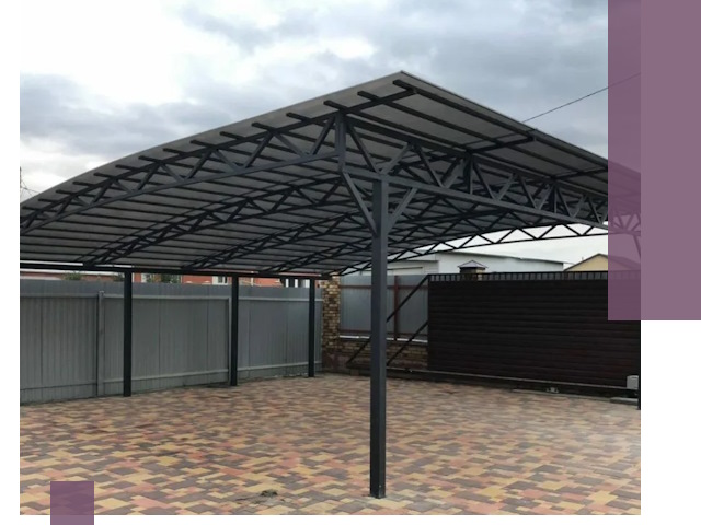 Недорогие навесы под ключ в Рыбинске — изготовление и монтаж