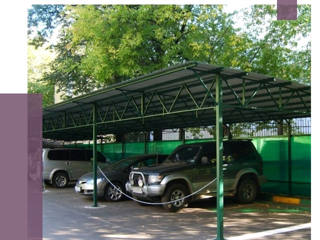 Навесы для парковки в Рыбинске от 81703 руб. заказать | ПРОЛЁТ-Рбн