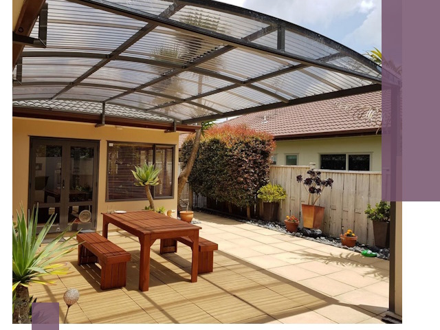 Навесы во двор под ключ в Рыбинске — изготовление и монтаж