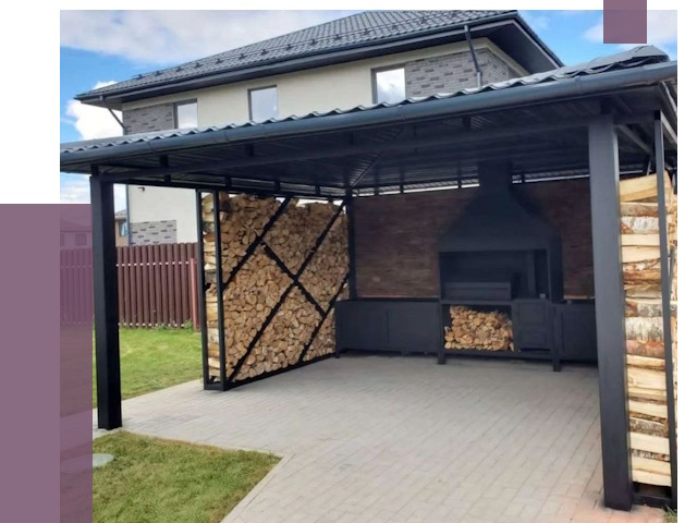 Навесы для барбекю в Рыбинске от 12958 руб. под ключ | ПРОЛЁТ-Рбн