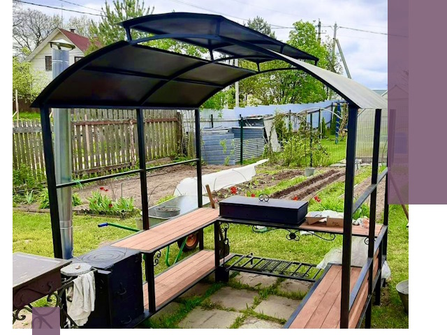 Навесы для барбекю в Рыбинске: изготовление, монтаж и демонтаж