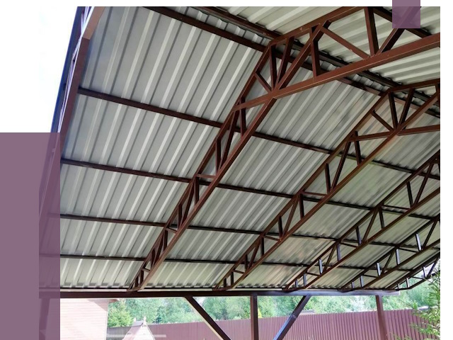 Навесы из профнастила в Рыбинске от 7494 руб. | ПРОЛЁТ-Рбн