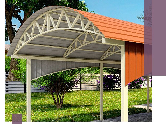 Навесы из профнастила под ключ в Рыбинске — установка и монтаж