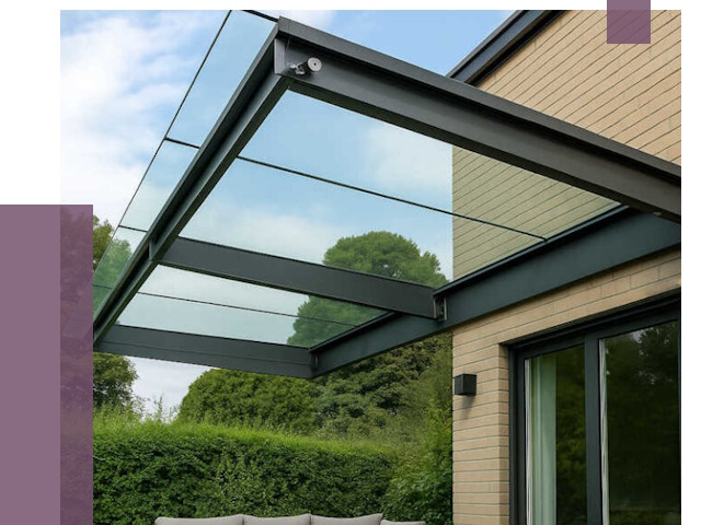 Стеклянные навесы и козырьки в Рыбинске от 12490 руб.