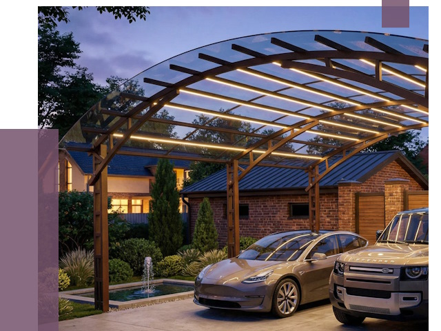 Металлические навесы в Рыбинске от 12906 руб. под ключ — ПРОЛЁТ-Рбн