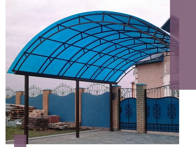 Арочные навесы под ключ в Рыбинске — изготовление и монтаж