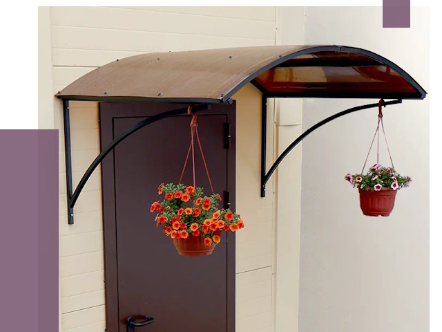 Козырьки над входом в Рыбинске от 15092 руб.  | ПРОЛЁТ-Рбн