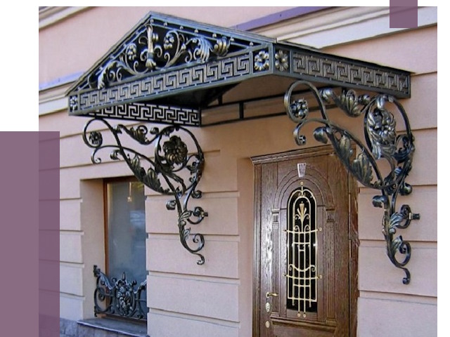 Кованые козырьки в Рыбинске под ключ от 12958 руб. — ПРОЛЁТ