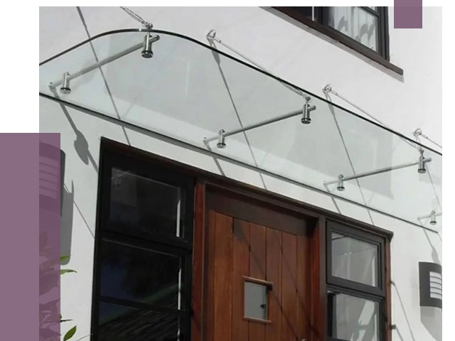 Стеклянные козырьки в Рыбинске от 19255 руб. | ПРОЛЁТ-Рбн