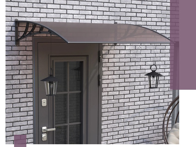 Недорогие козырьки и навесы под ключ в Рыбинске