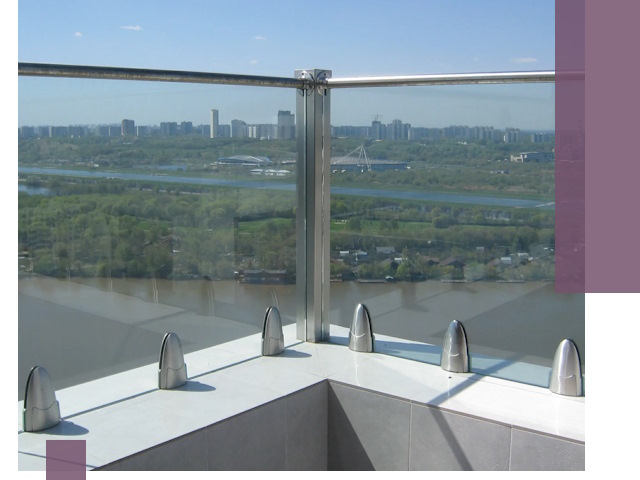 Стеклянные парапеты премиум класса в Рыбинске для домов и бизнесов